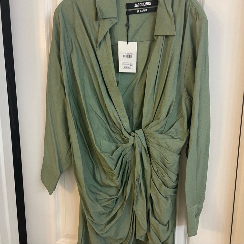 Jacquemus Green Asymmetrical Dress - Picture 6 of 6